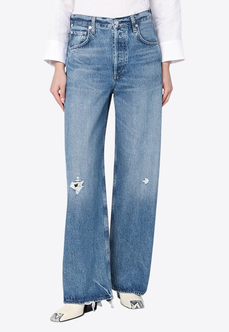 Citizens Of Humanity Ayla Raw-Hem Baggy Jeans Blue 2053B3025/R_CITIZ-SOLAN