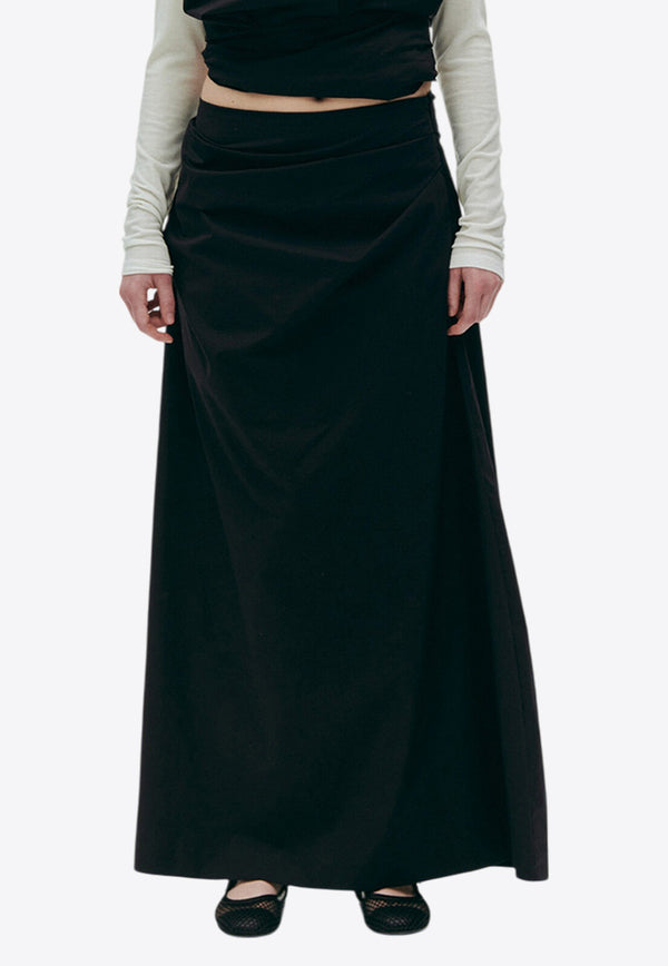 The Garment Cyprus Drape Maxi Skirt Black 20550BLACK