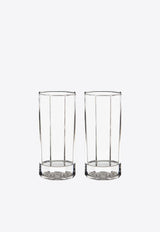 Versace Home Collection Medusa Lumière Highball Glasses Gift Set - Set of 2 Transparent 20665-110835-48874