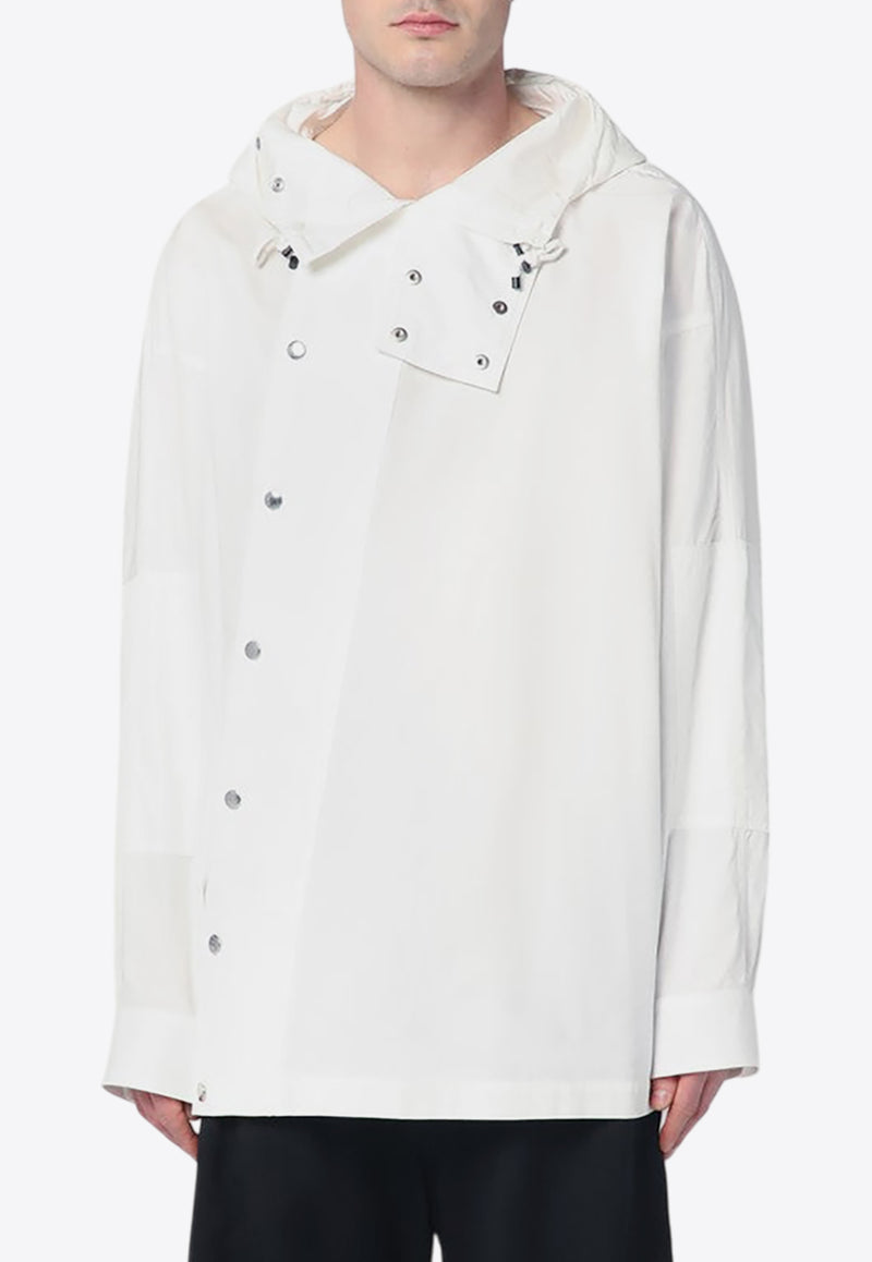 Dries Van Noten Asymmetric Buttoned Shirt  White 207411463/Q_DRVNO-8