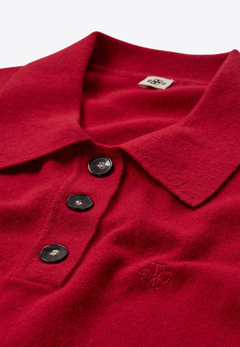 The Garment Como Long-Sleeved Polo T-shirt Red 20761RED