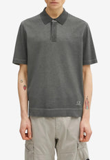 C.P. Company Logo Print Polo T-shirt Gray 20CMKN204A110646S_GUNMETAL
