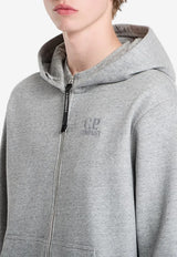 C.P. Company Diagonal Raised Hooded Sweatshirt Gray 20CMSS025A005086W_GREY