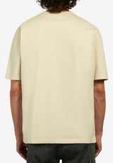 C.P. Company Embroidered Logo T-shirt Cream 20CMTS120A110580W_CREAM