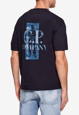 C.P. Company Graphic Print Crewneck T-shirt Navy 20CMTS143A110579W_NAVY