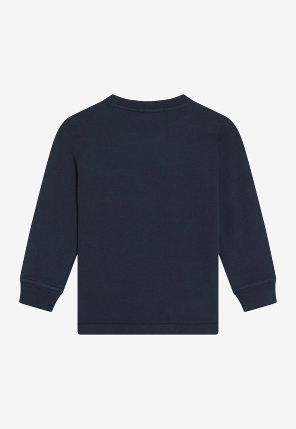 Stone Island Junior Boys Compass Patch Sweatshirt Navy 2100003-BS0047_STONE-V0020