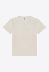 Stone Island Junior Boys Logo Crewneck T-shirt Sand 2100013-BS0152/Q_STONE-V0095