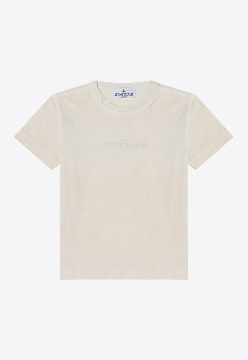 Stone Island Junior Boys Logo Crewneck T-shirt Sand 2100013-BS0152/Q_STONE-V0095