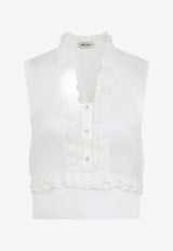 Triple Organza Cropped Top