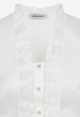 Triple Organza Cropped Top