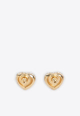 Crystal Heart Stud Earrings