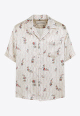 Printed Silk Bowling Shirt