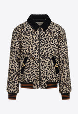 Leopard Print Bomber Jacket