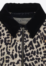 Leopard Print Bomber Jacket