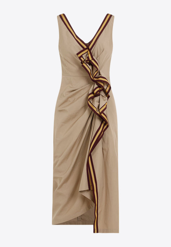 Dinari Asymmetric Midi Dress