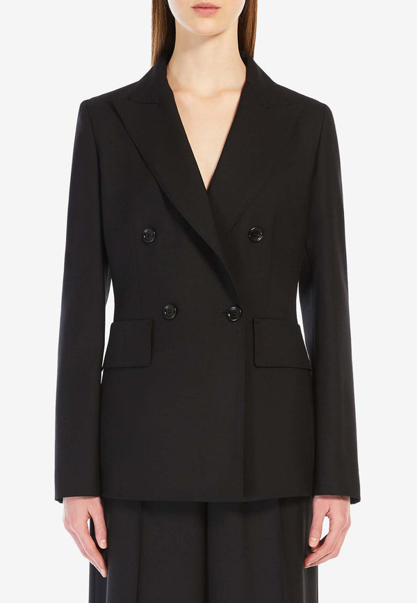 Max Mara Osanna Double-Breasted Wool Blazer Black 21046071600_000_002