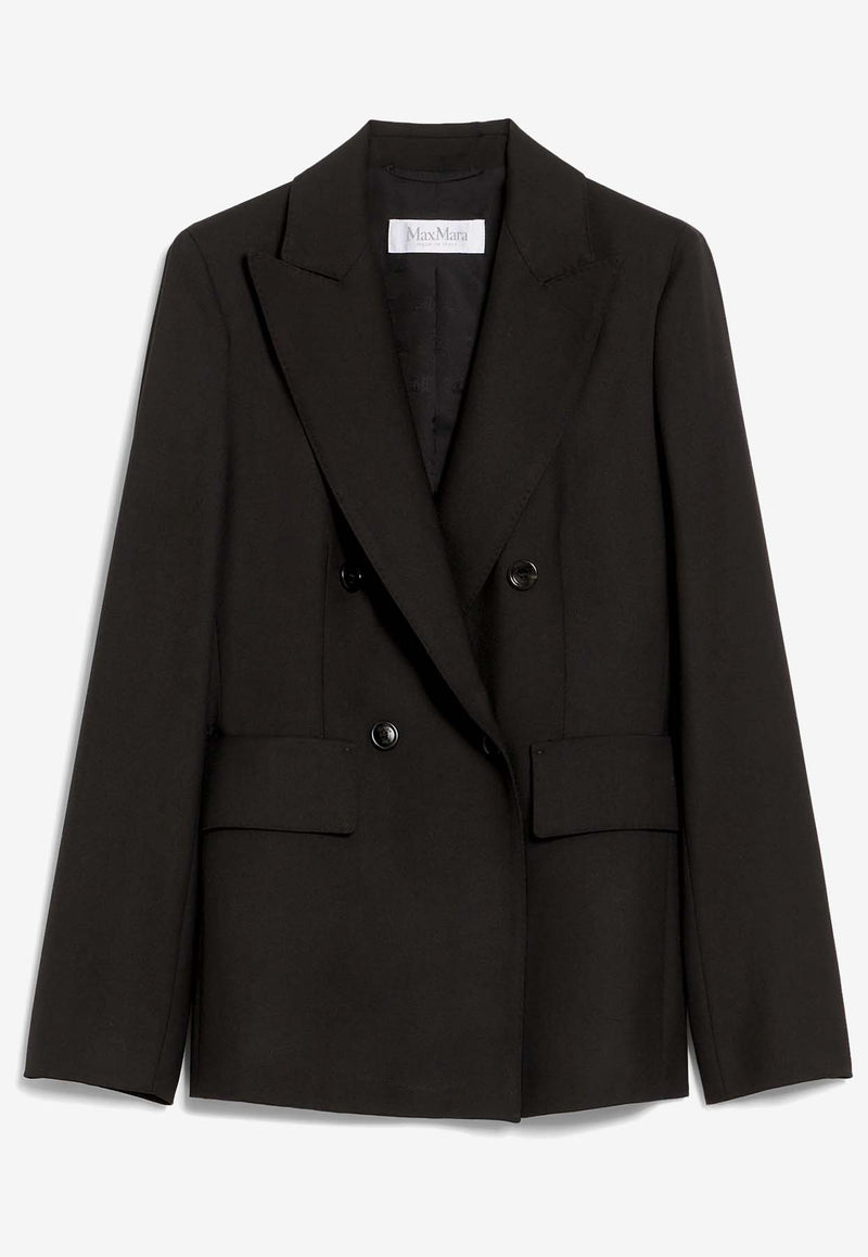 Max Mara Osanna Double-Breasted Wool Blazer Black 21046071600_000_002