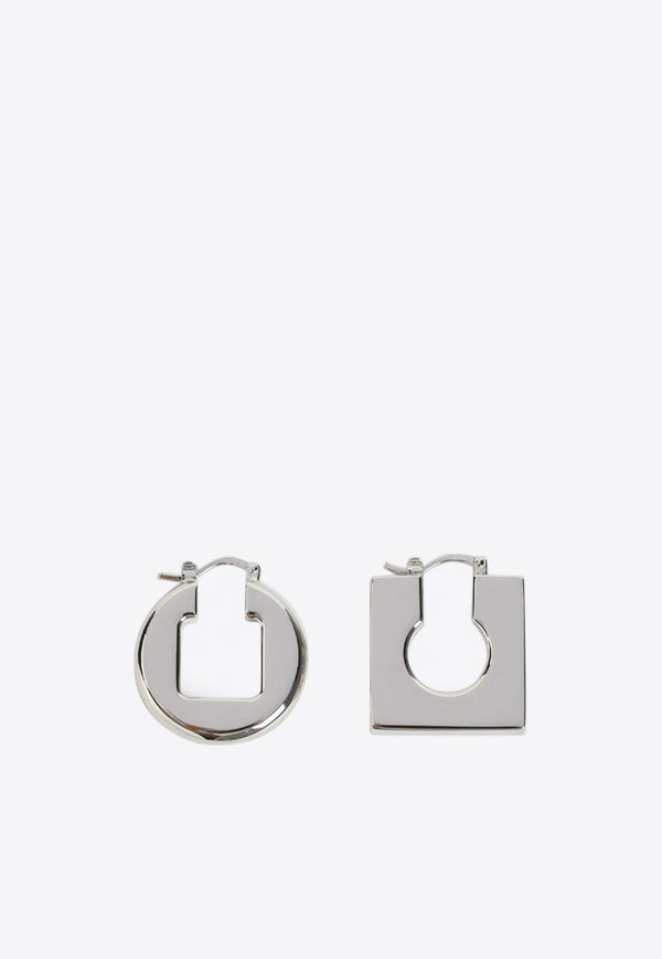 Rond Carré Asymmetrical Earrings