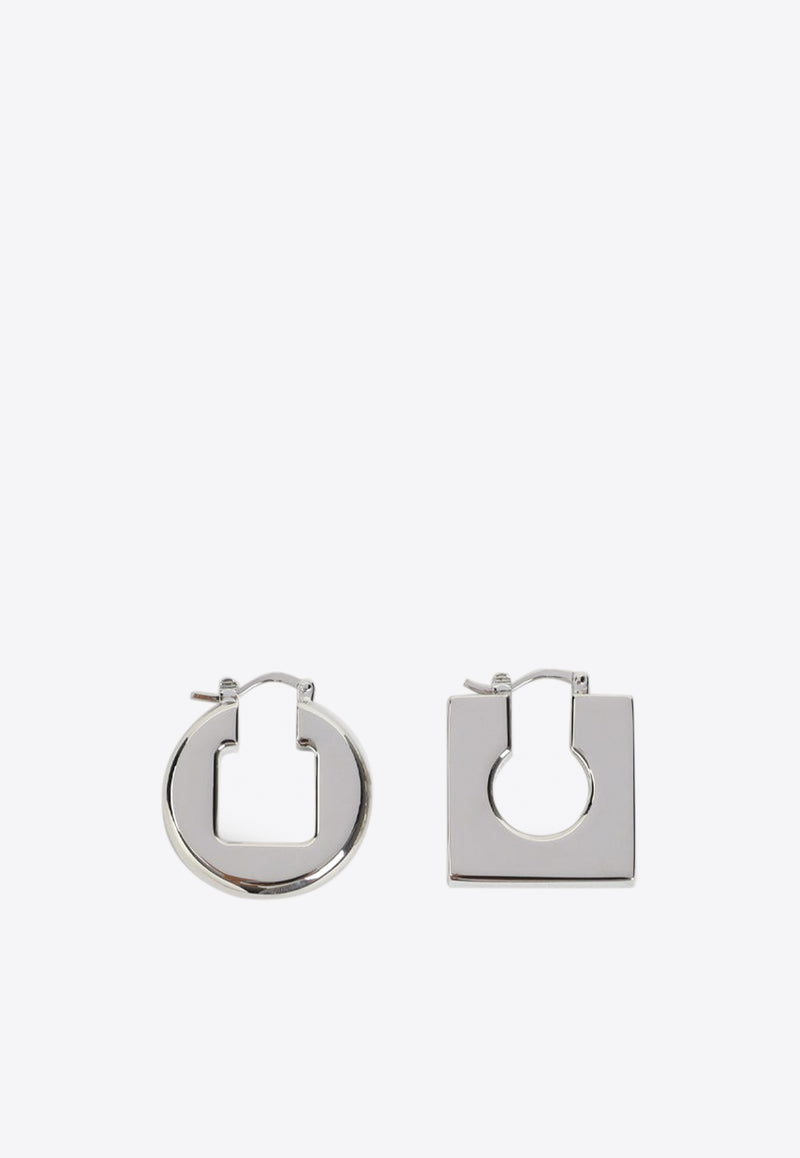 Rond Carré Asymmetrical Earrings