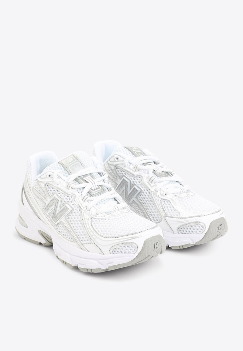 740 Low-Top Sneakers in White, Silver Metallic and Reflection