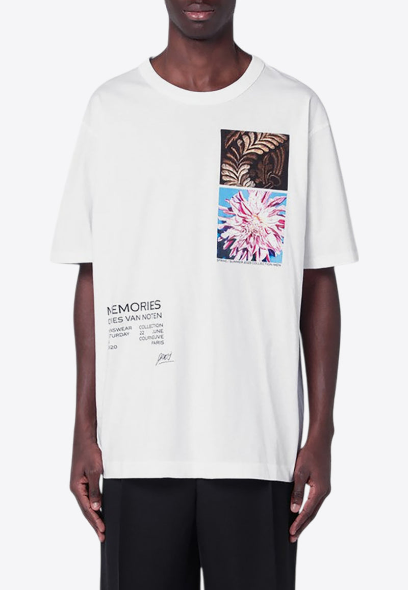 Dries Van Noten Graphic Print Oversized T-shirt White 211091600/Q_DRVNO-001