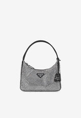 Mini Re-Edition Crystal-Embellished Top Handle Bag