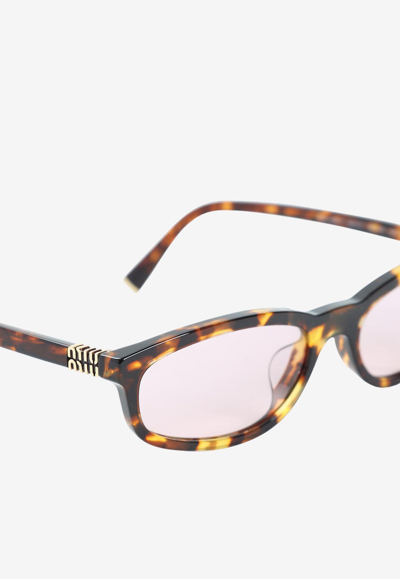 Logo Havana Print Sunglasses