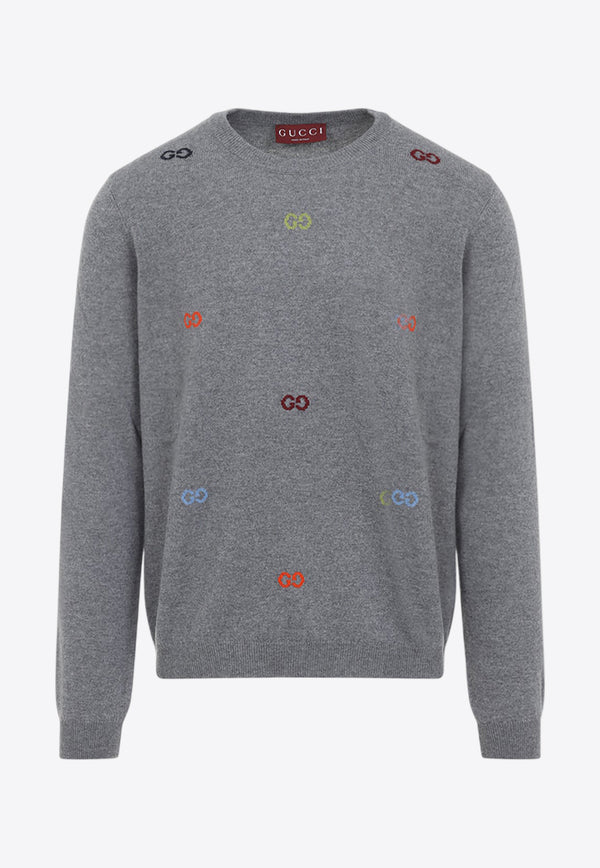 Cashmere Crewneck Logo Sweater