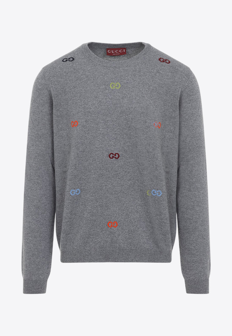Cashmere Crewneck Logo Sweater
