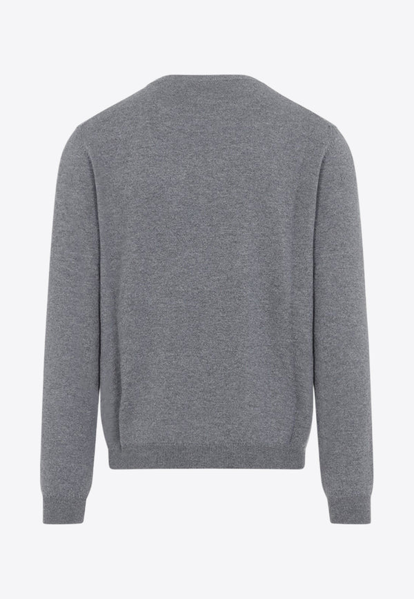 Cashmere Crewneck Logo Sweater