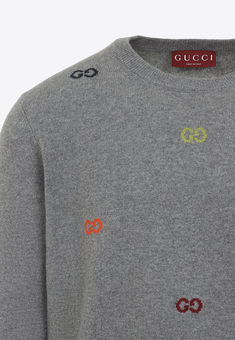 Cashmere Crewneck Logo Sweater