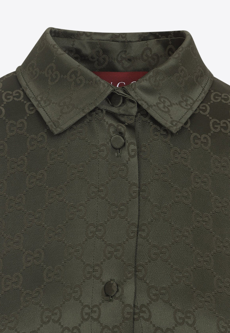 GG-Jacquard Midi Shirt Dress