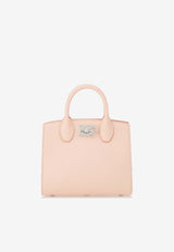 Salvatore Ferragamo Small Studio Box Top Handle Bag in Leather 211424 ST BOX MINI 768897 NYLUND PINK