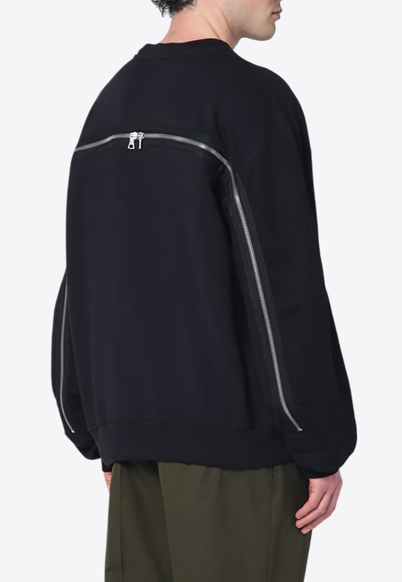 Dries Van Noten Basic Crewneck Sweatshirt Blue 211541610/Q_DRVNO-509