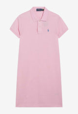 Polo Ralph Lauren Logo Embroidered Mini Polo Dress Pink 211799490012CO/S_POLOR-CP