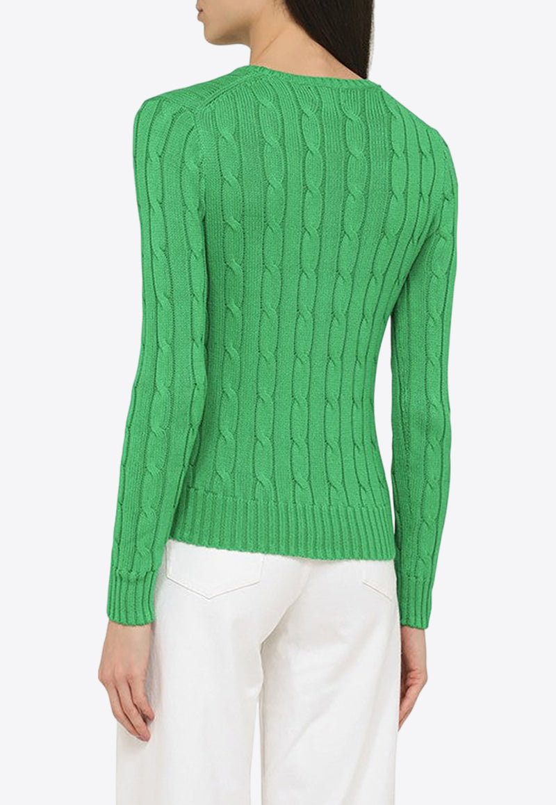 Polo Ralph Lauren Cable Knit Logo Sweater Green 211891640CO/O_POLOR-PG