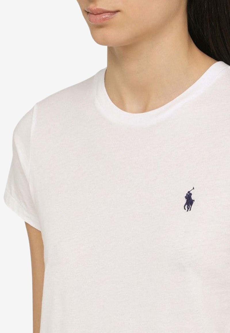 Polo Ralph Lauren Logo-Embroidered Crewneck T-shirt 211898698CO/O_POLOR-WHT