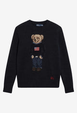 Polo Ralph Lauren Intarsia Knit Polo Bear Sweater Blue 211927070001CO/S_POLOR-NM