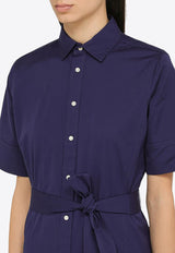 Polo Ralph Lauren Belted Midi Shirt Dress Blue 211928806CO/O_POLOR-MR