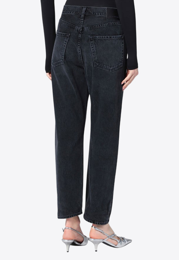 Citizens Of Humanity Dahlia Bow-Leg Jeans Black 21193007/R_CITIZ-STTON