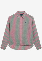 Polo Ralph Lauren Striped Linen Shirt Multicolor 211935130501LI/S_POLOR-BG