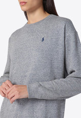 Polo Ralph Lauren Logo Embroidered Crewneck Sweatshirt Gray 211943006004CO/P_POLOR-DH