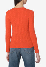 Polo Ralph Lauren Cable Knit Logo Sweater Orange 211971865010WO/R_POLOR-AO
