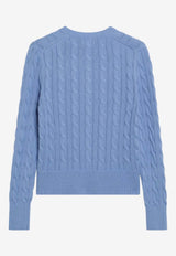 Polo Ralph Lauren Cable-Knit Logo Cardigan Light Blue 211971868009CO/S_POLOR-LB