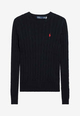Polo Ralph Lauren Cable Knit Logo Sweater Navy 211971869008CO/S_POLOR-HN
