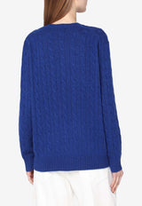 Polo Ralph Lauren Cable Knit Logo Sweater Blue 211972115005WO/R_POLOR-MC