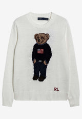 Polo Ralph Lauren Polo Bear Intarsia Knit Sweater White 211978359001CO/S_POLOR-DM