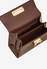 Salvatore Ferragamo Small Iconic Top Handle Bag in Calf Leather 212958 T HANDLE EW 762842 COCOA BROWN Brown
