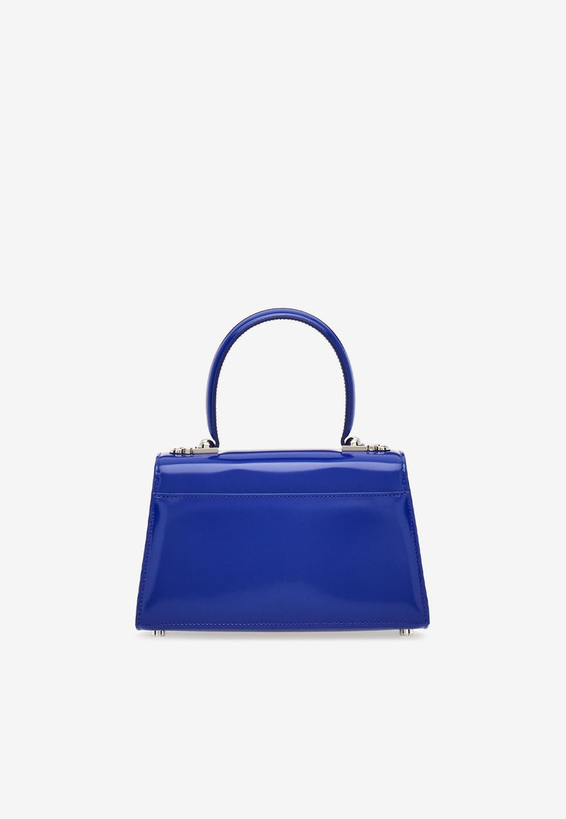 Salvatore Ferragamo Small Iconic Top Handle Bag in Calf Leather 212958 T HANDLE EW 762843 LAPIS Blue