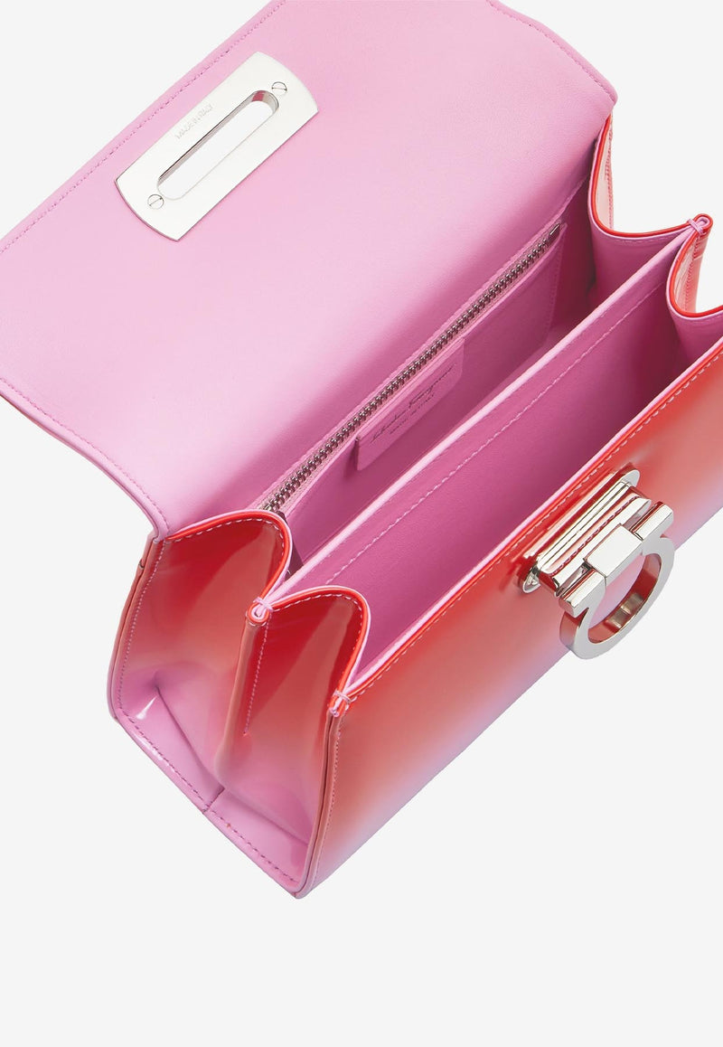 Salvatore Ferragamo Small Iconic Top Handle Bag in Calf Leather 212958 T HANDLE EW 763010 BUBBLE GUM Pink